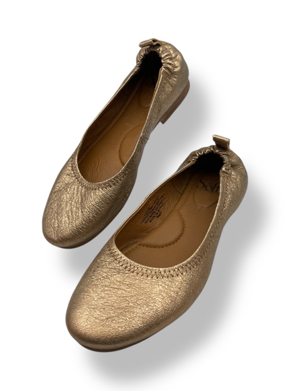 Sofft Kenni Metallic Gold  Bronze Ballet Flats Size 8